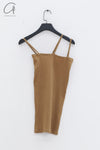 BASERANGE Ribbed Cotton Needle Tank Top TONI and TOTV Collection Made in Portugal BAS-TONI-RB-AU24-FCZ Emerald Brown